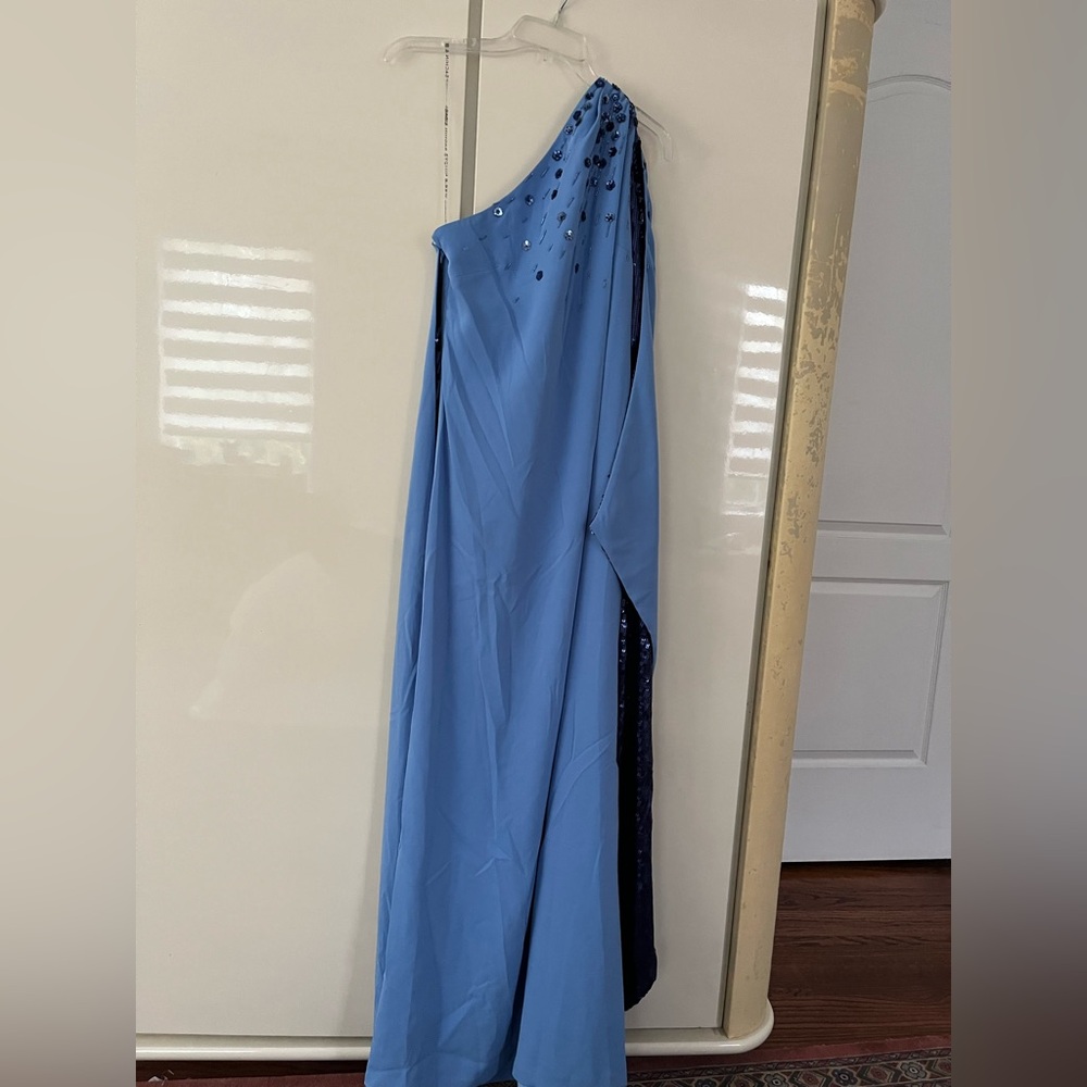 NWT Sachin & Babi Leila Crystal-embellished Gown In Periwinkle/Sapphire Blue - Picture 6 of 10